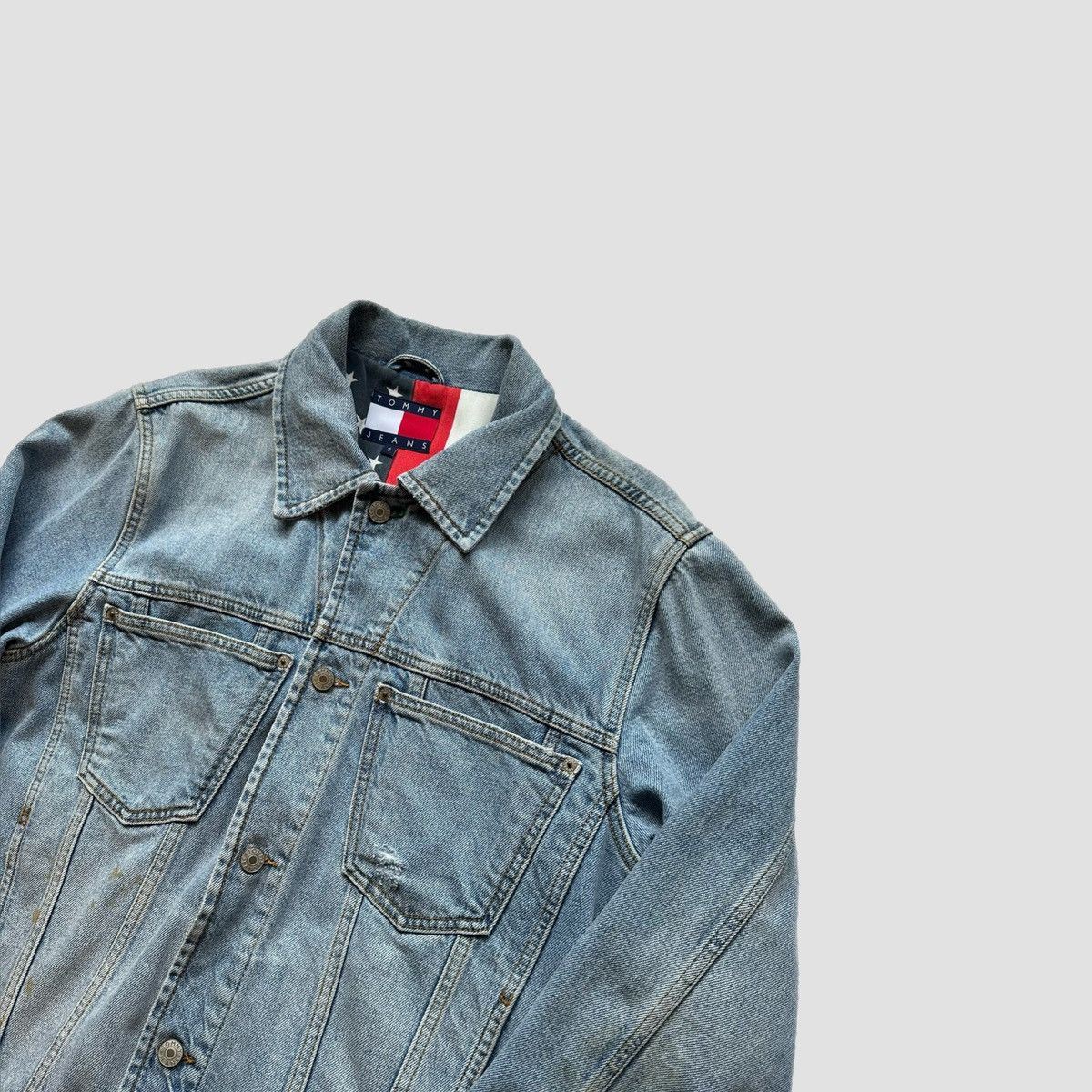 Tommy Jeans Tommy Jeans Flag Logo Denim Jacket Size US S / EU 44-46 / 1 - 6 Thumbnail