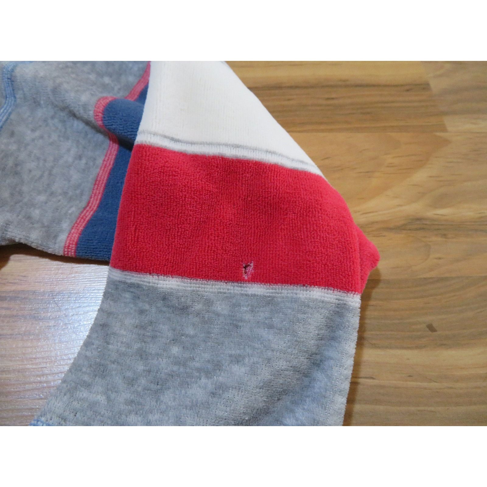 Other Campus Velour Striped Pocket Shirt Sz M-L Red White Gray Size US M / EU 48-50 / 2 - 4 Thumbnail