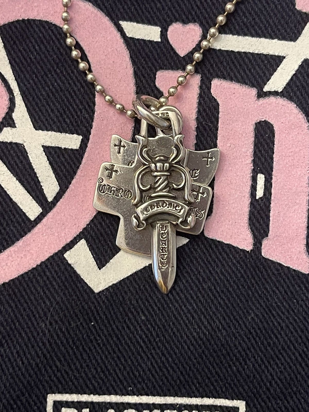 Chrome Hearts Chrome Hearts 3 Trinkets Dagger Pendant Chain Necklace ...