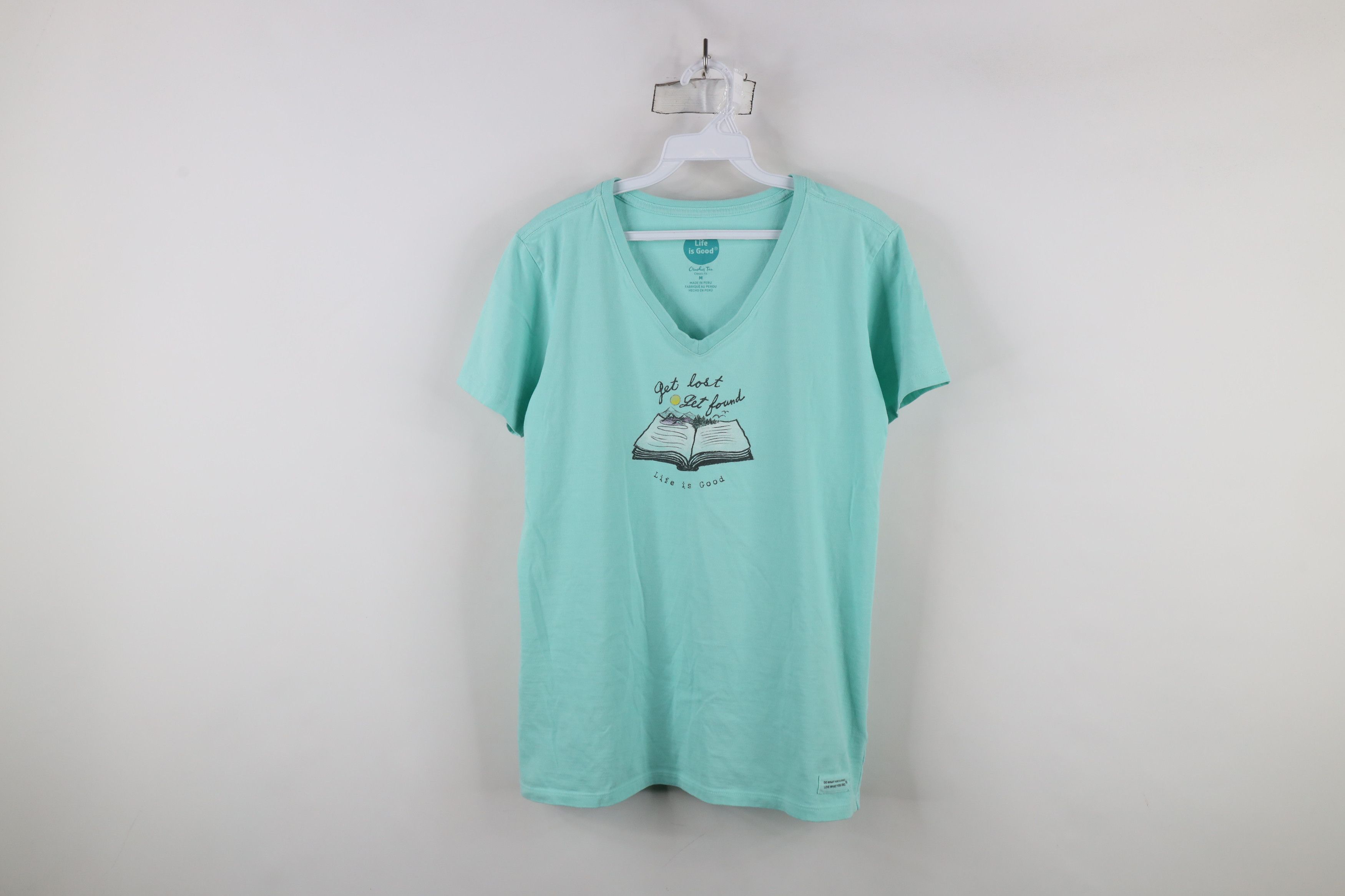 Life is Good × Vintage Life Is Good Spell Out Get Lost Get Found Book T-Shirt Size M / US 6-8 / IT 42-44 - 1 Thumbnail