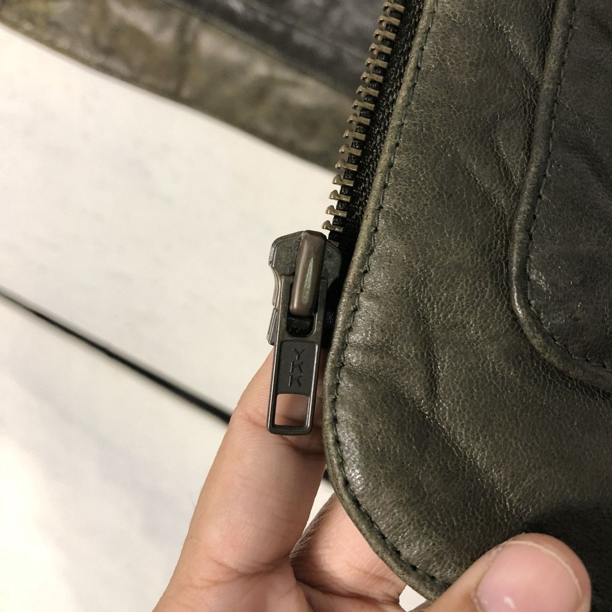 Genuine Leather 🔥VINTAGE GENUINE LEATHER BIKER JACKET DEWN ISSEY MIYAKE Size US M / EU 48-50 / 2 - 17 Thumbnail