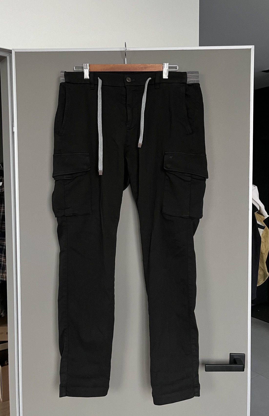 Mason's Mason's Chile Golf Cotton Jersey Carrot Cargo Black Pants Size US 34 / EU 50 - 19 Thumbnail