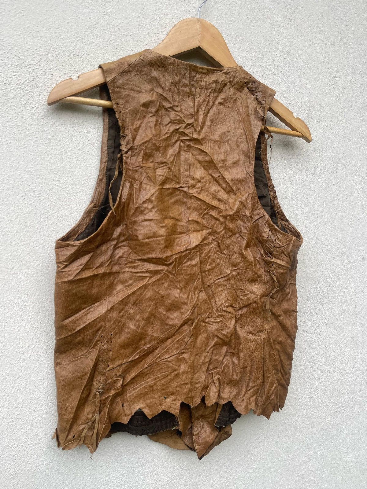 If Six Was Nine × Japanese Brand × Le Grande Bleu (L.G.B.) GOA Deconstructed Leather Vest Jacket Size US M / EU 48-50 / 2 - 13 Thumbnail