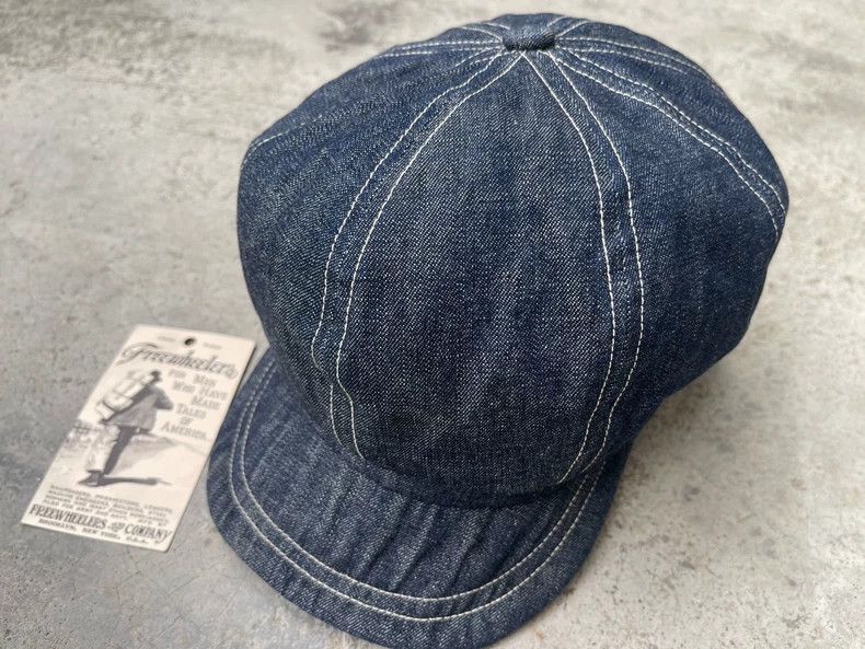 Freewheelers Vintage Denim Newsboy Cap for Unisex Wear-2506 Size ONE SIZE - 2 Thumbnail