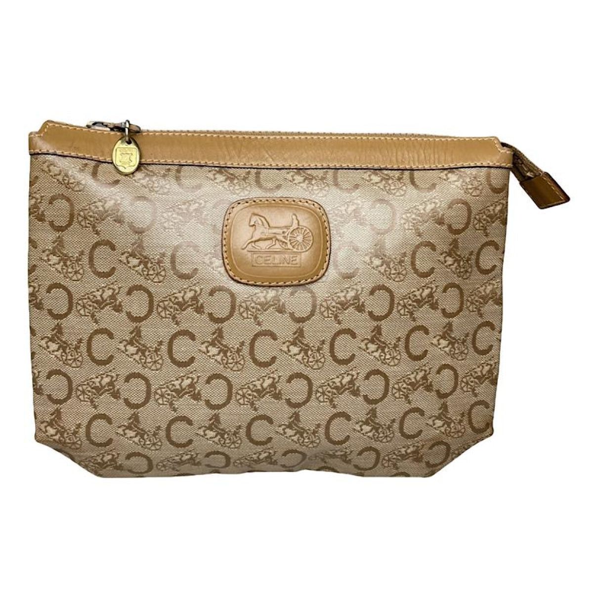 Celine Triomphe Vintage Brown Leather Clutch Bag Size ONE SIZE - 1 Thumbnail