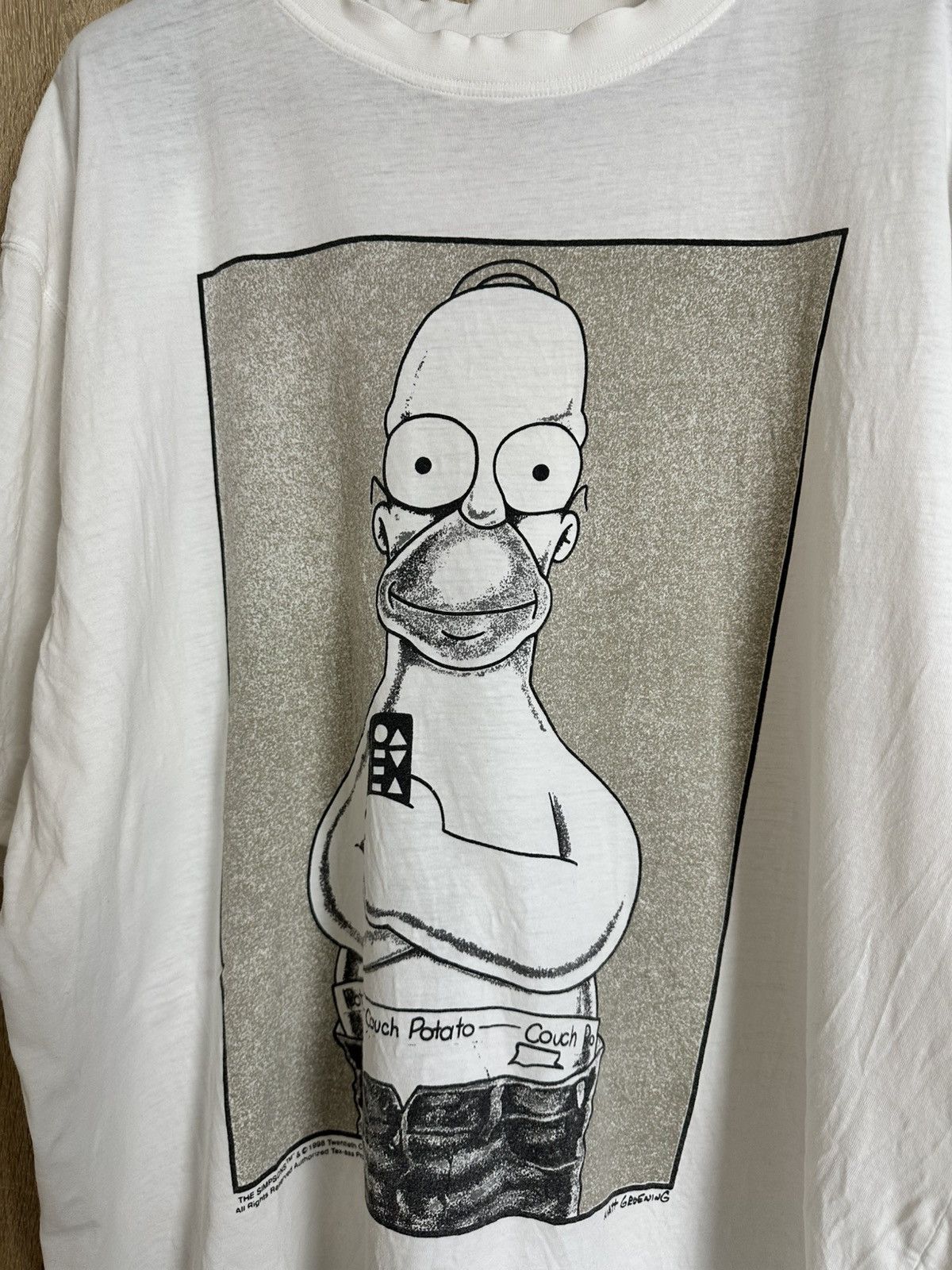 The Simpsons 🔥 1998 The Simpsons Couch Potato Homer Cartoon T Shirt USA Size US XXL / EU 58 / 5 - 5 Thumbnail