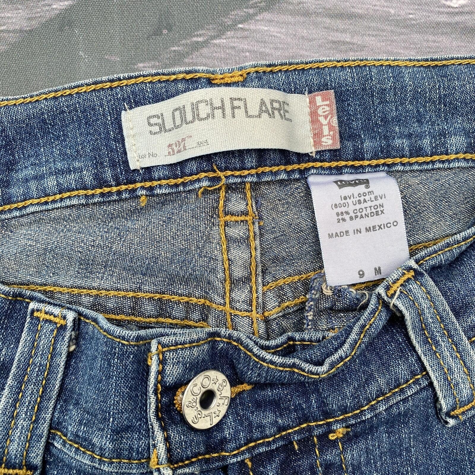 Levi's VTG Y2K Levi's 527 Slouch Flare Women’s Jeans Size 9M Blue Size 32" / US 10 / IT 46 - 3 Thumbnail