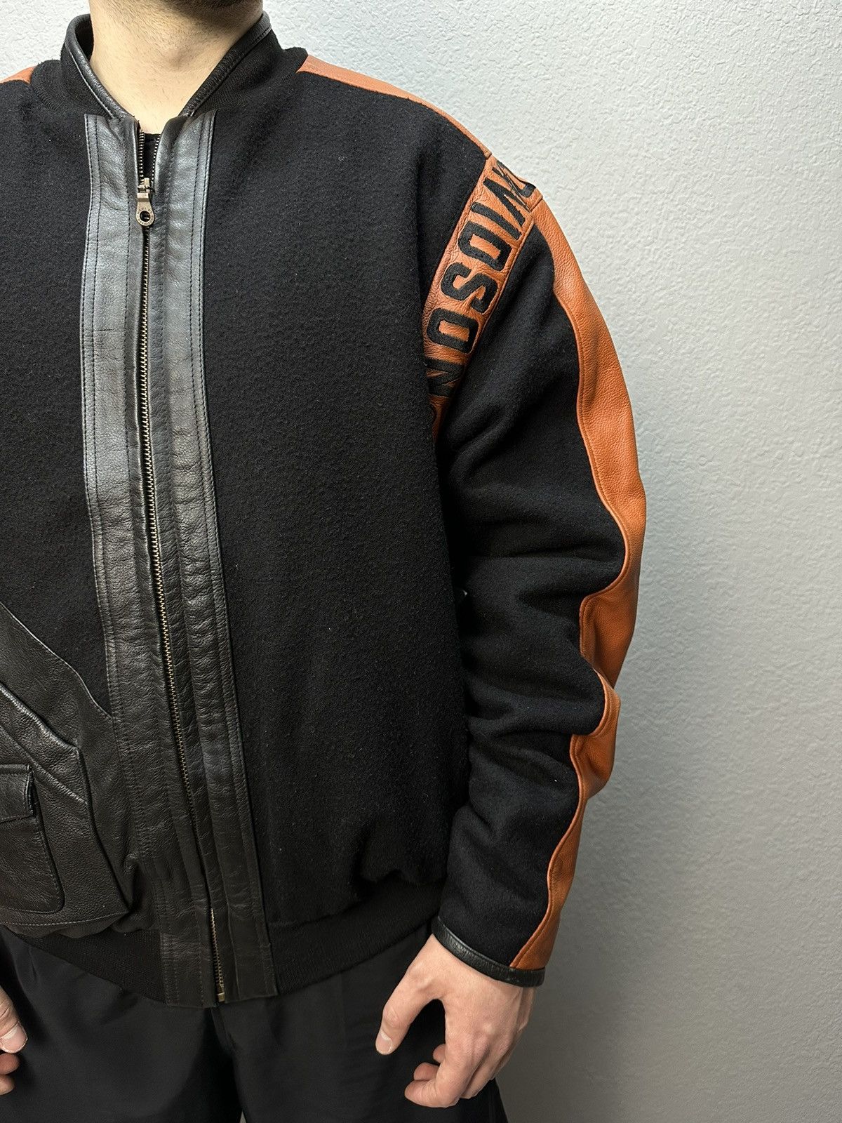 Harley Davidson × Vintage Vintage Harley Davidson Leather/Wool Bomber Jacket Archival Size US XL / EU 56 / 4 - 10 Thumbnail