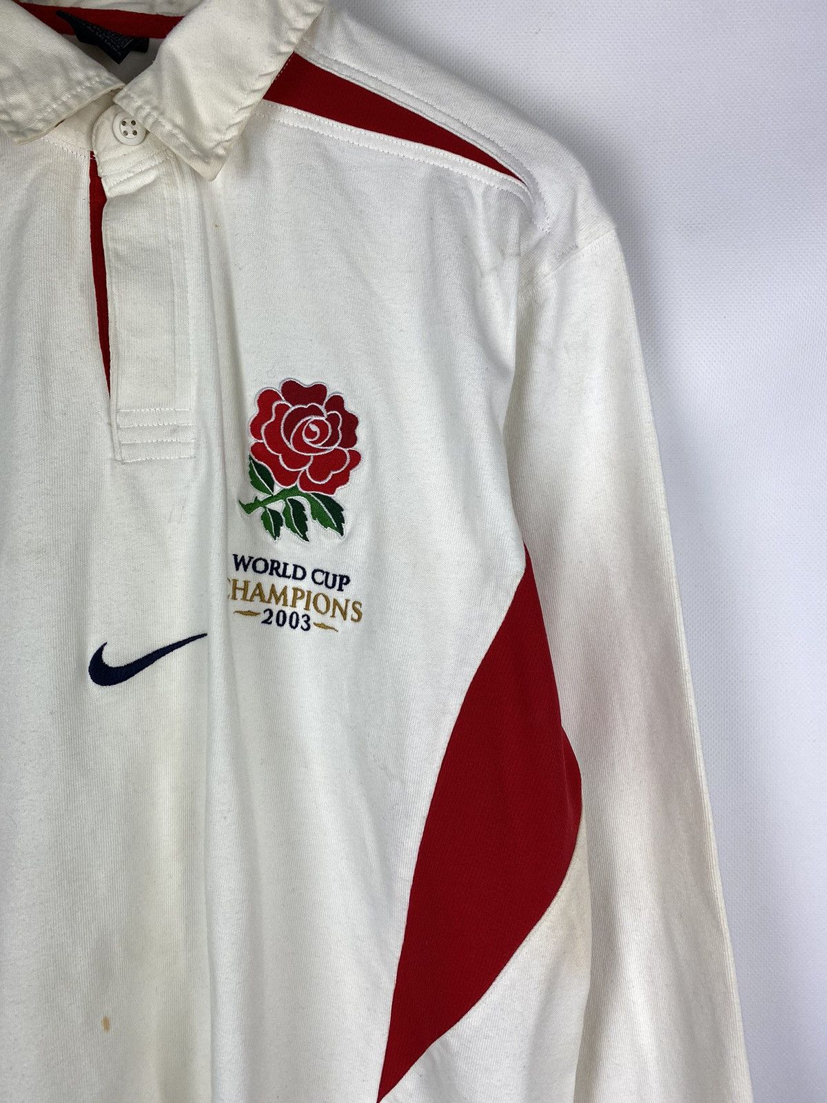 Vintage Nike Rugby World Cup 2003 Champions England Union Shirt Size US XL / EU 56 / 4 - 6 Thumbnail