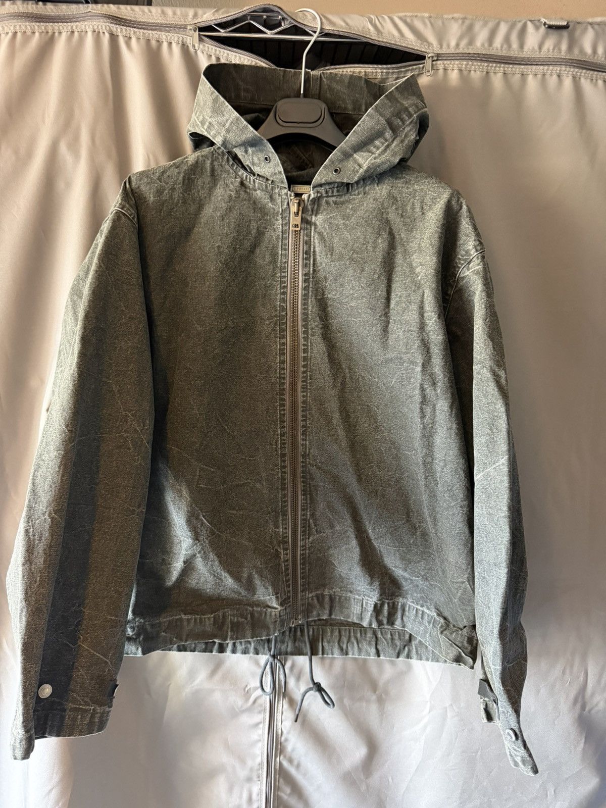 a presse vintage US Navy zip hood jacket sz 4