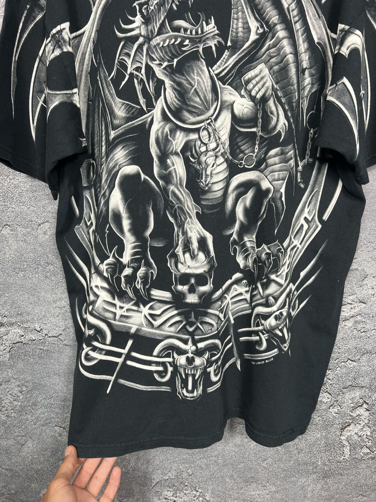 Liquid Blue Vintage Liquid Blue Dragon 2001 Graphics All Over Print Tee Size US XL / EU 56 / 4 - 13 Thumbnail