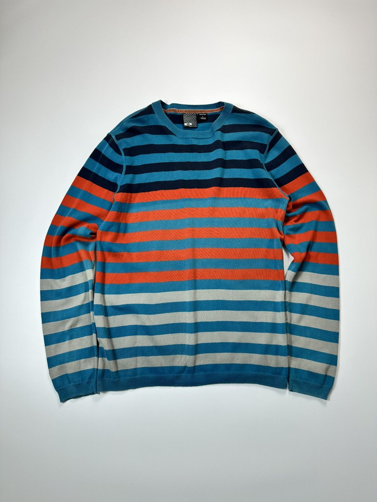 Oakley Vintage Oakley Stripped Sweater Logo Size US L / EU 52-54 / 3 - 1 Thumbnail