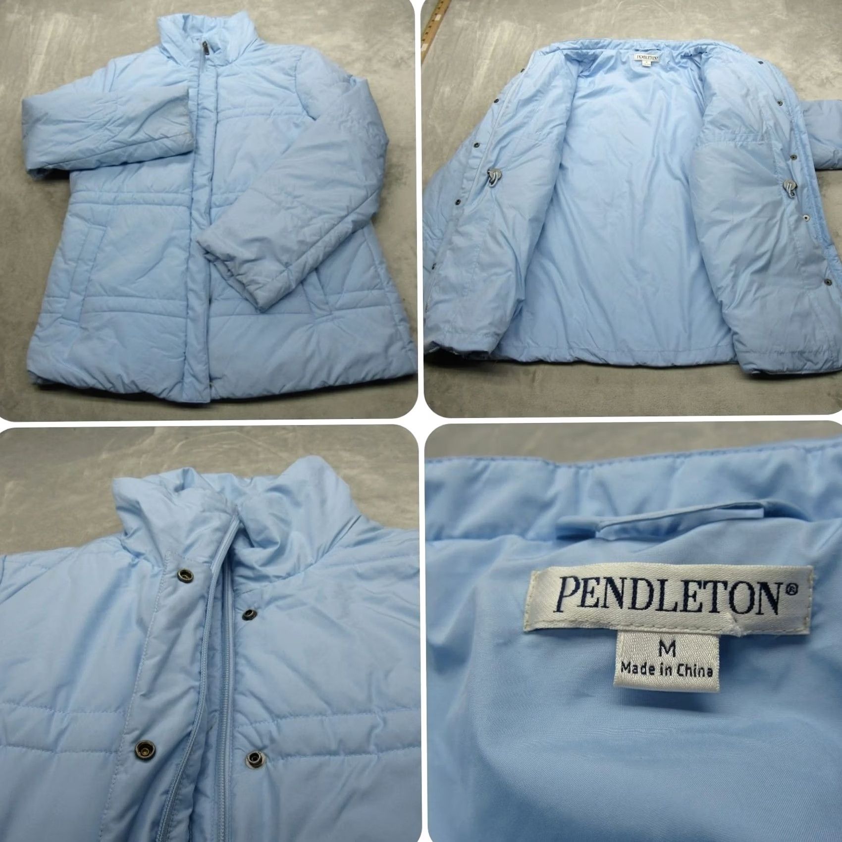 Pendleton Pendleton Jacket Womens Medium Light Blue Puffer Coat Quilted Thick Insulated Size M / US 6-8 / IT 42-44 - 2 Thumbnail