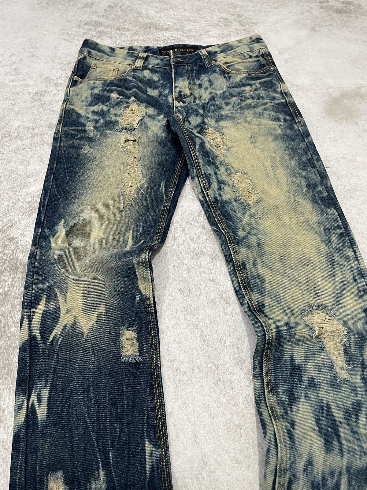 Hysteric Glamour × If Six Was Nine × Le Grande Bleu (L.G.B.) 2000s distress sea wash japan denim pants y2k style Size US 33 - 2 Thumbnail