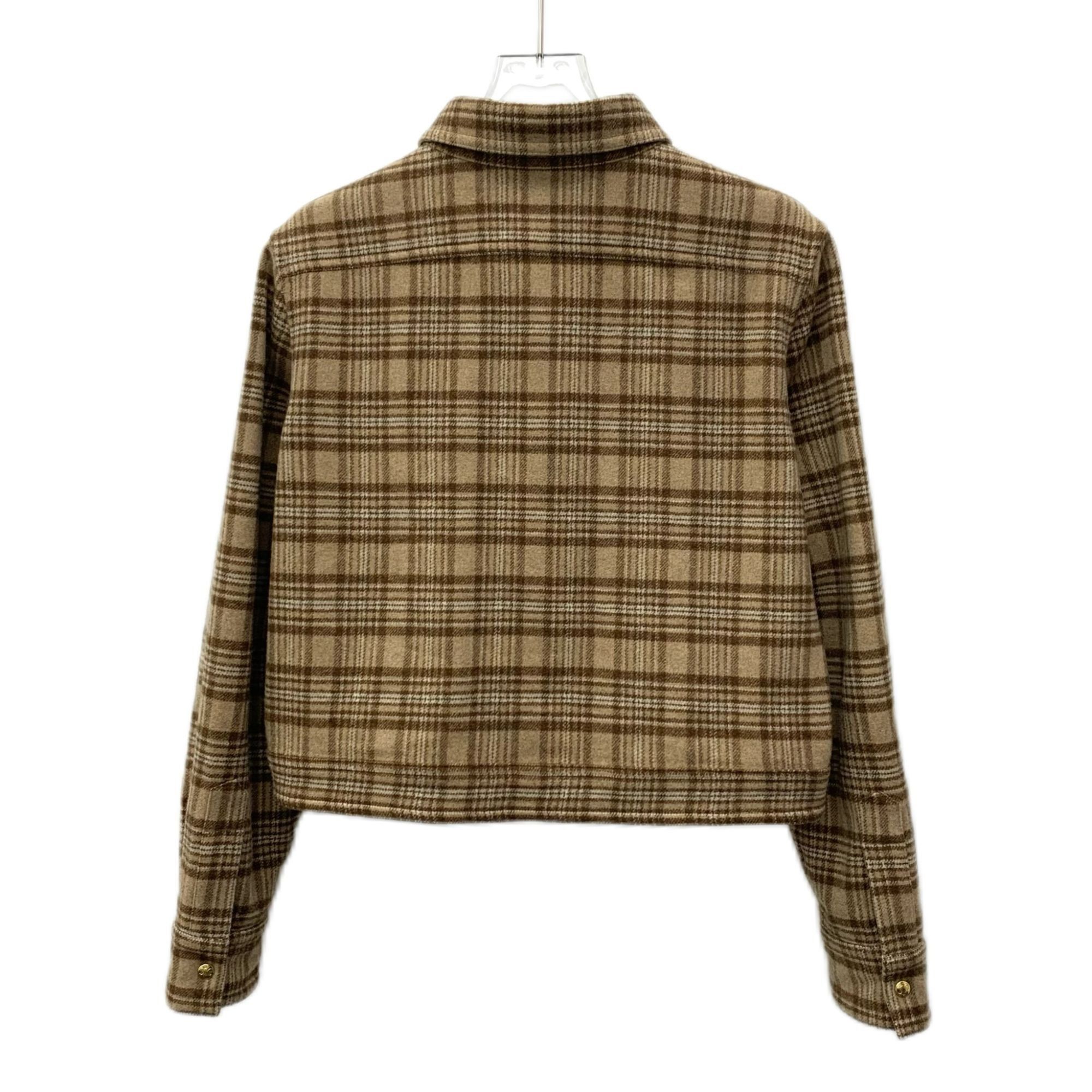 Celine Celine 2024 Brown Plaid Wool Jacket (Size XS) Size XS / US 0-2 / IT 36-38 - 8 Thumbnail