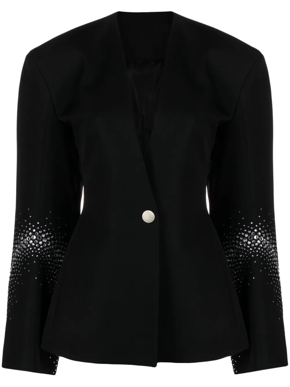 The Attico o1mle0526 Sleeve Detail Blazer in Black Size XS / US 0-2 / IT 36-38 - 1 Thumbnail