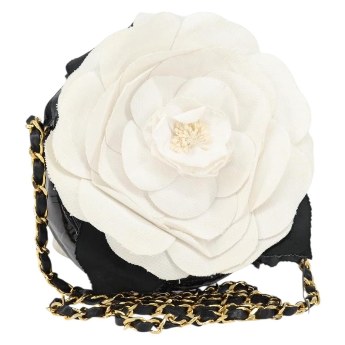 Chanel Chanel Vintage Camellia Round Evening Bag Lambskin and Satin Size ONE SIZE - 1 Thumbnail