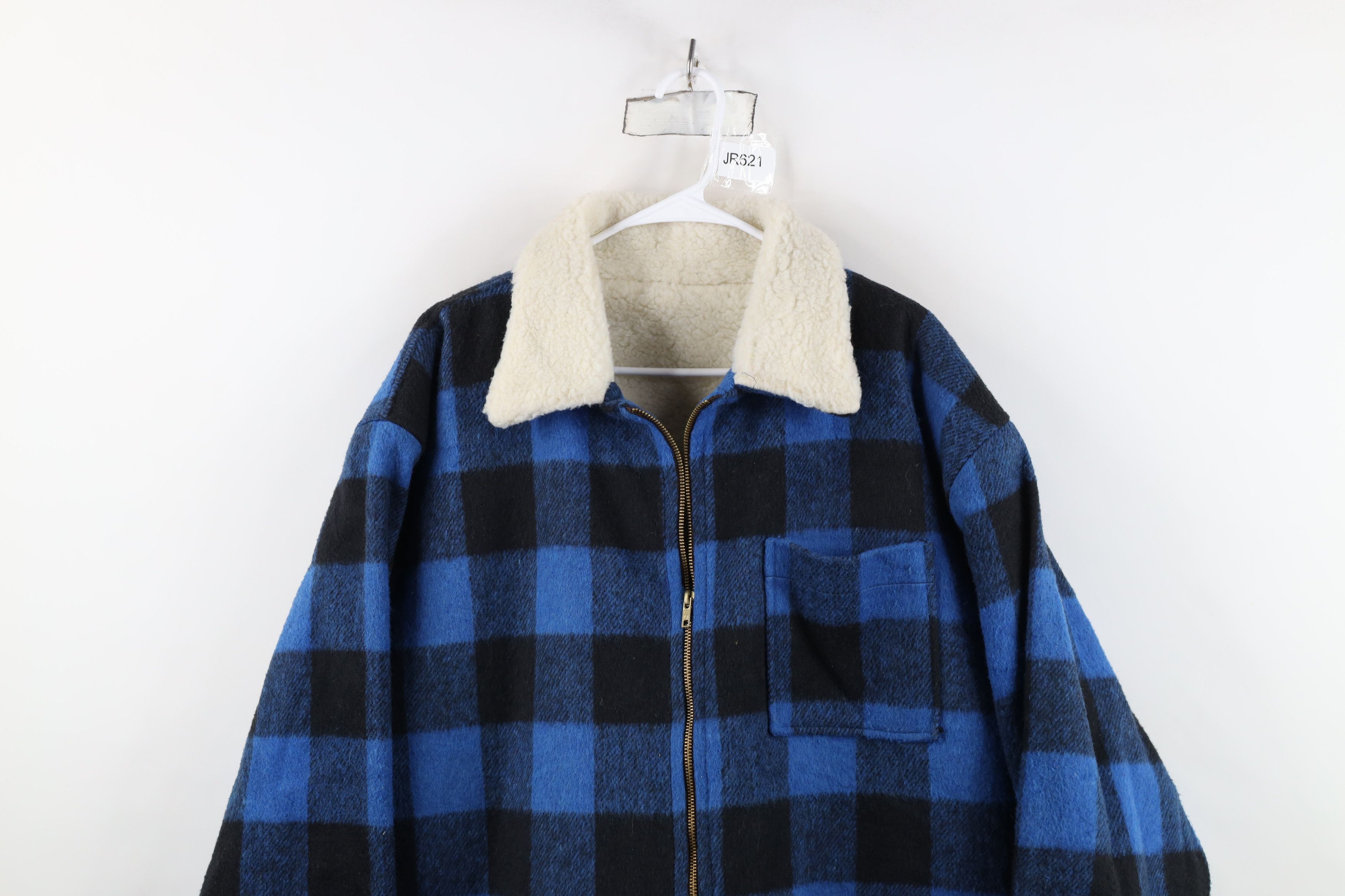 Vintage Vintage 90s Streetwear Lined Baggy Collared Jacket Plaid USA Size US XL / EU 56 / 4 - 2 Thumbnail