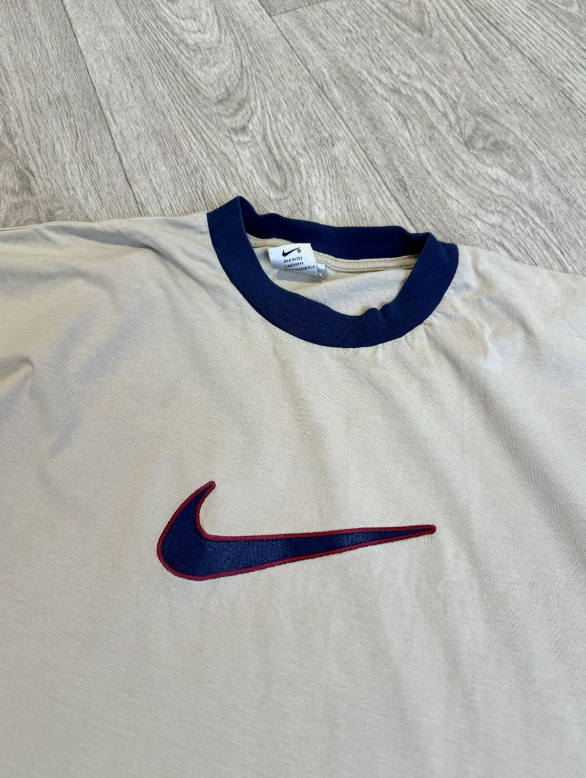 Nike × Vintage 🔷Vintage Nike Big swoosh T-shirt 90s🔷 Size US L / EU 52-54 / 3 - 4 Thumbnail