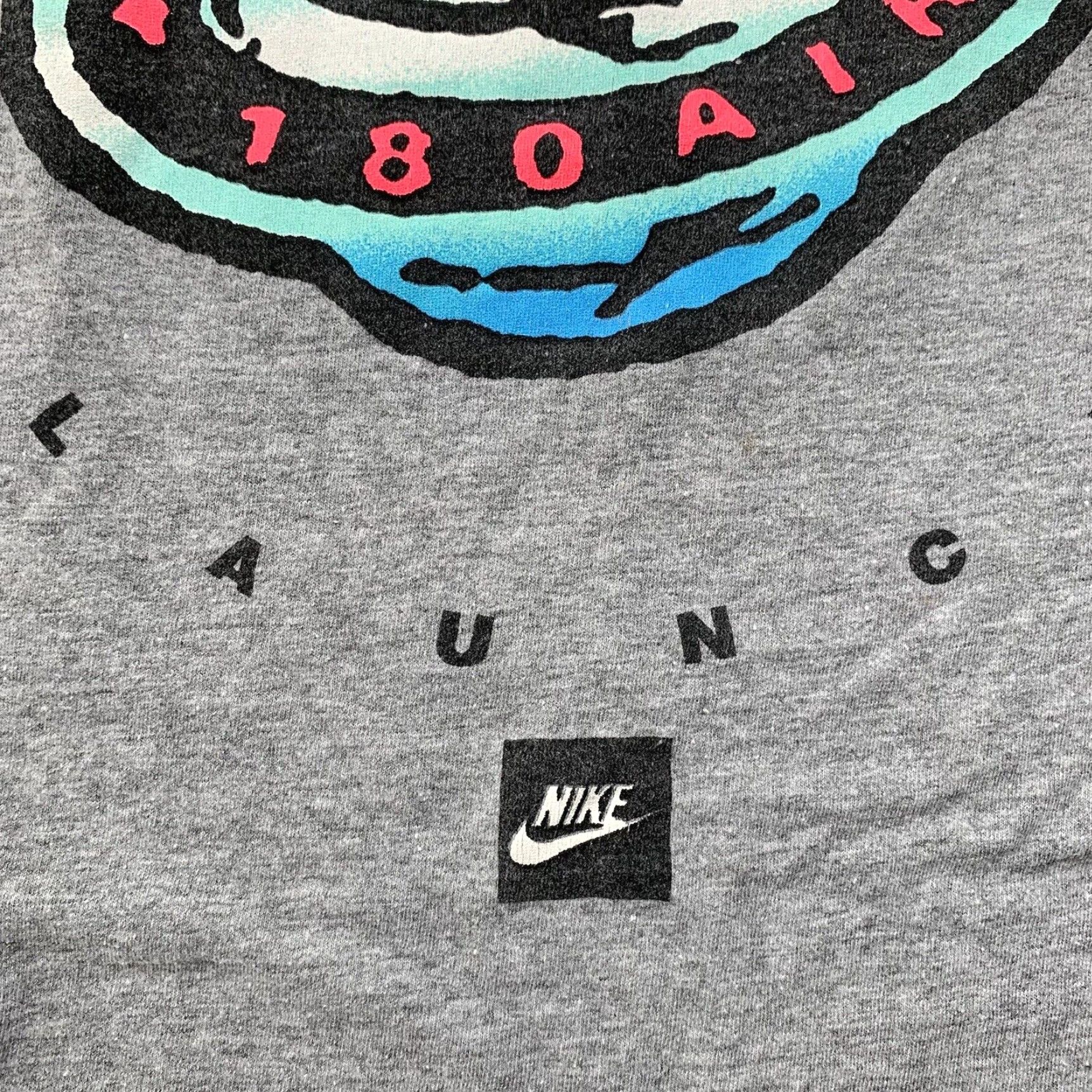 Nike VINTAGE Nike Air 180 T-Shirt L Gray Crew Neck Short Sleeve Graphic Print 90s Space Mens Size US L / EU 52-54 / 3 - 4 Thumbnail