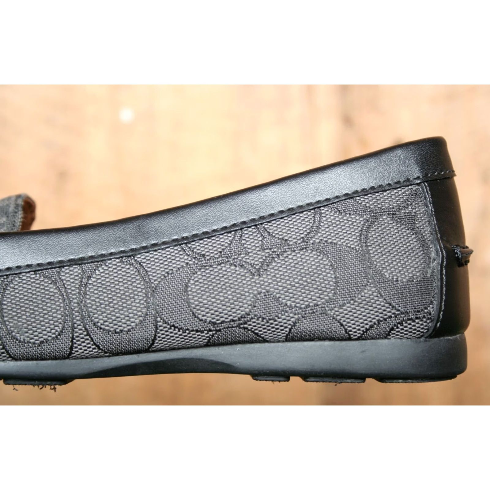 Coach COACH Olive Black Jacquard Signature Monogram Driving Moc Loafers Sz. 6.5 B Women Size US 7 / IT 37 - 7 Thumbnail