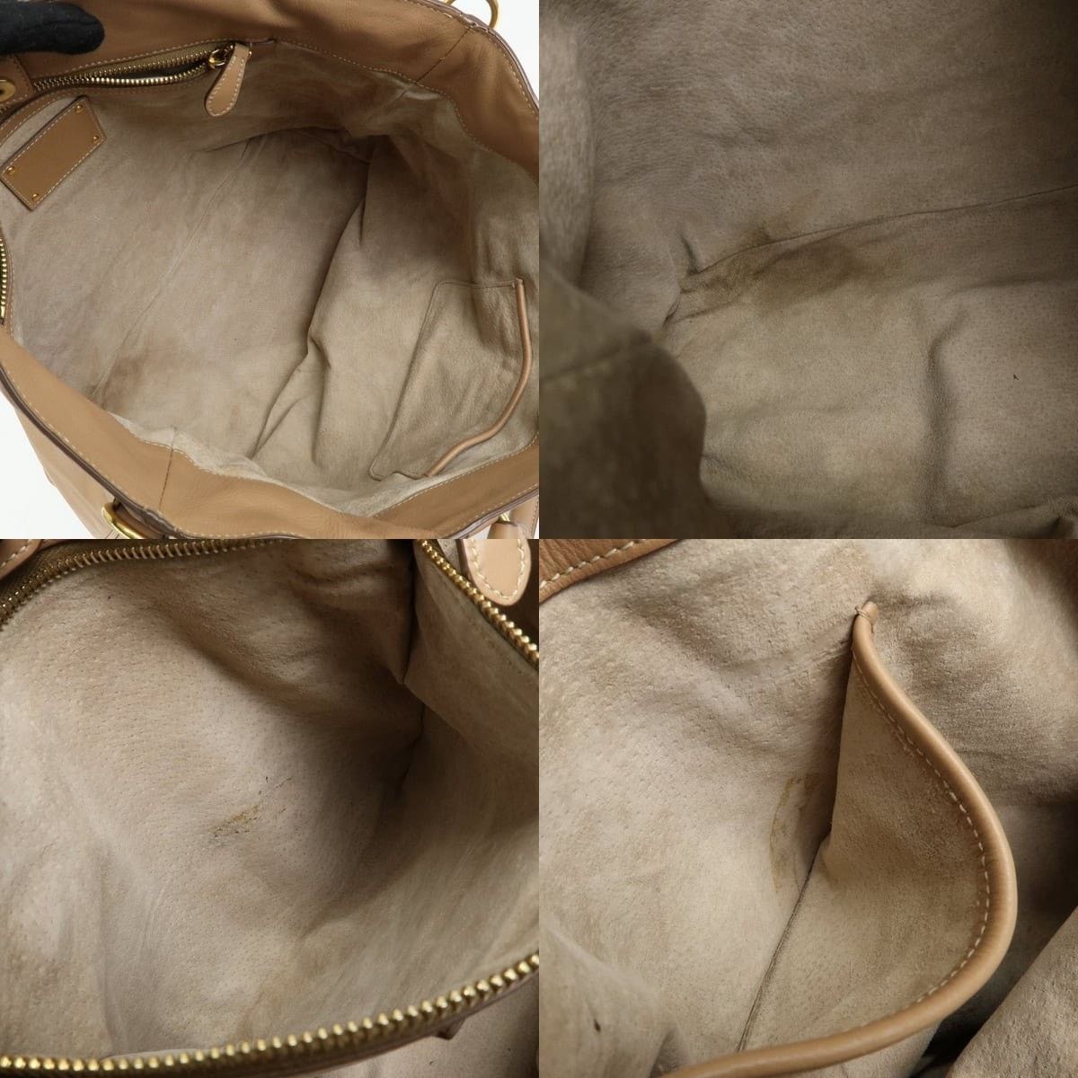 Prada Prada Soft Calf Leather Shoulder Bag Tan Size ONE SIZE - 7 Thumbnail