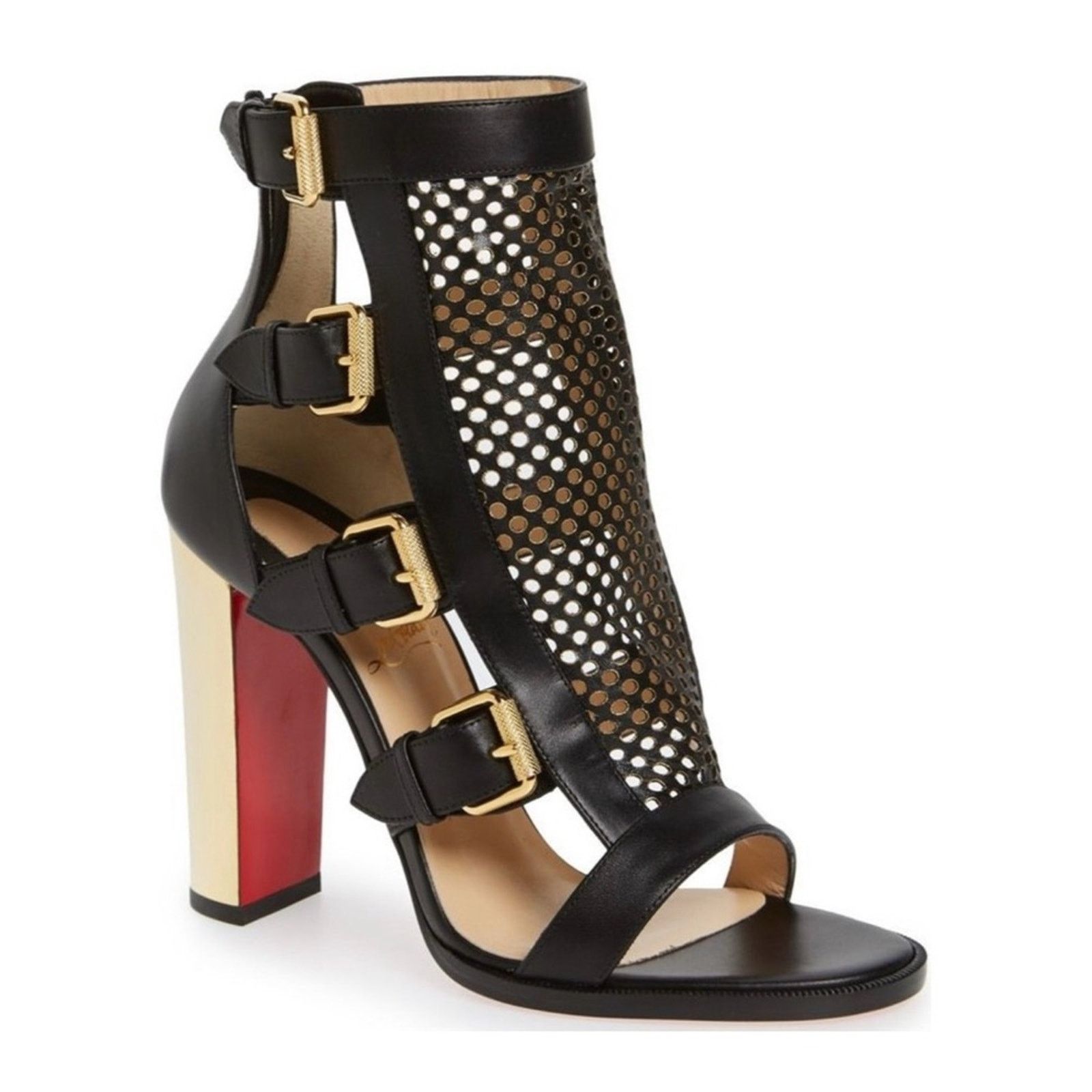Christian Louboutin Christian Louboutin Fencing Leather Gladiator Bootie Heels Size US 4.5 / IT 34.5 - 2 Thumbnail
