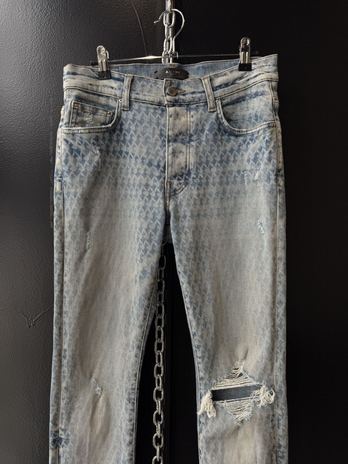 Amiri Amiri playboy clay indigo bunny logo skinny jeans Size US 30 / EU 46 - 3 Thumbnail