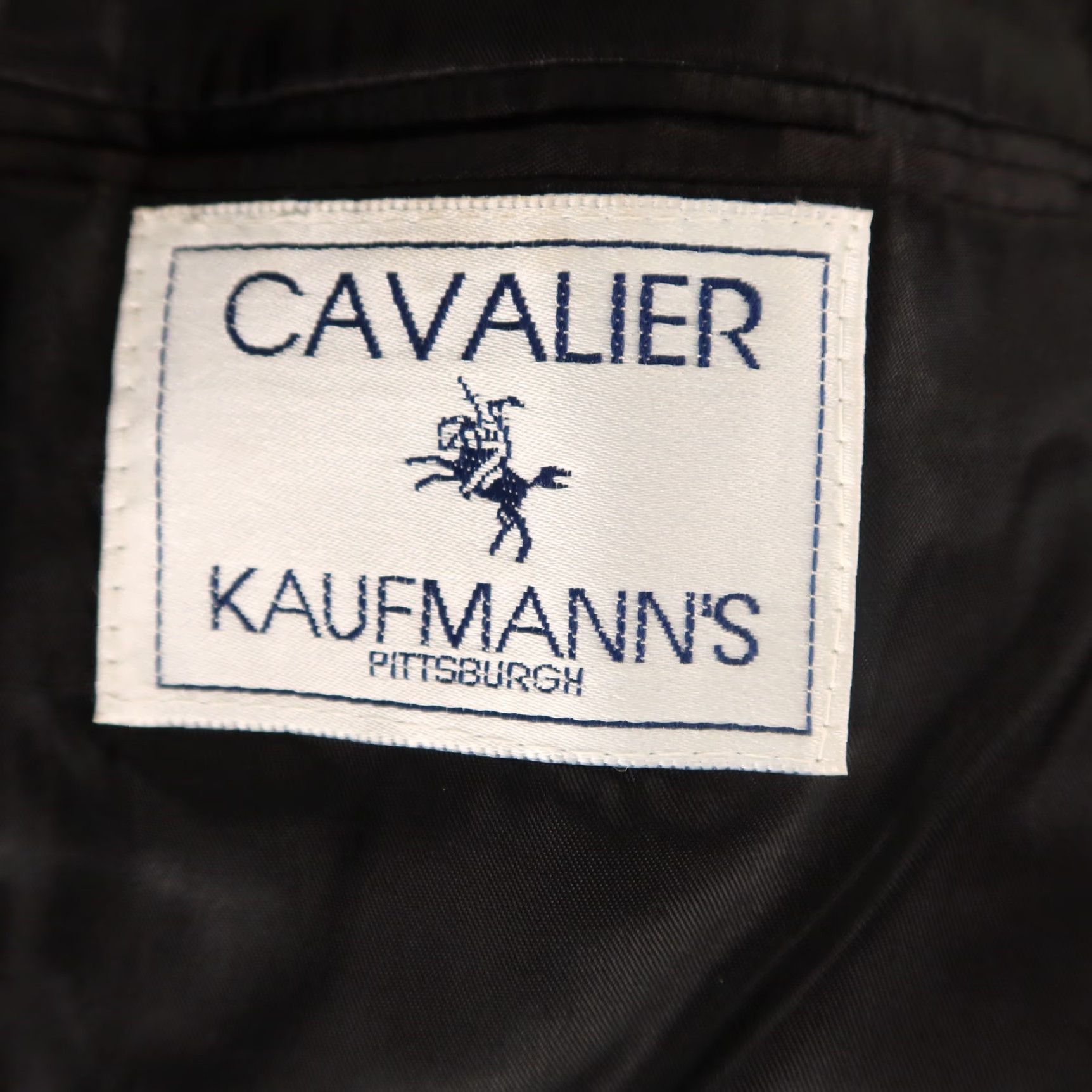 VINTAGE Cavalier Blazer 42R Gray Wool Check Single Breasted 80s Mens