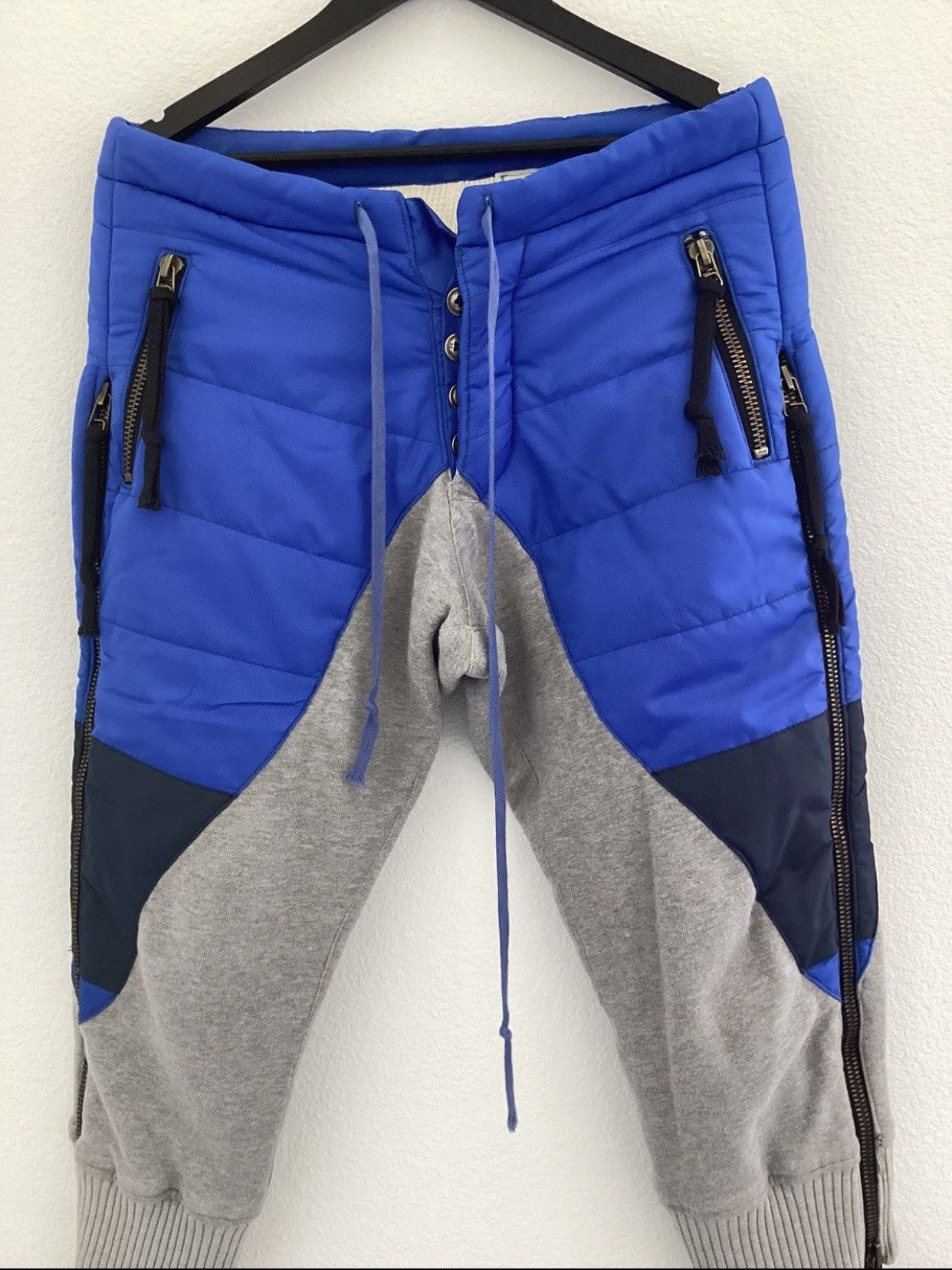 Greg Lauren BLUE PUFFER ZIP PANT Size US 32 / EU 48 - 8 Thumbnail
