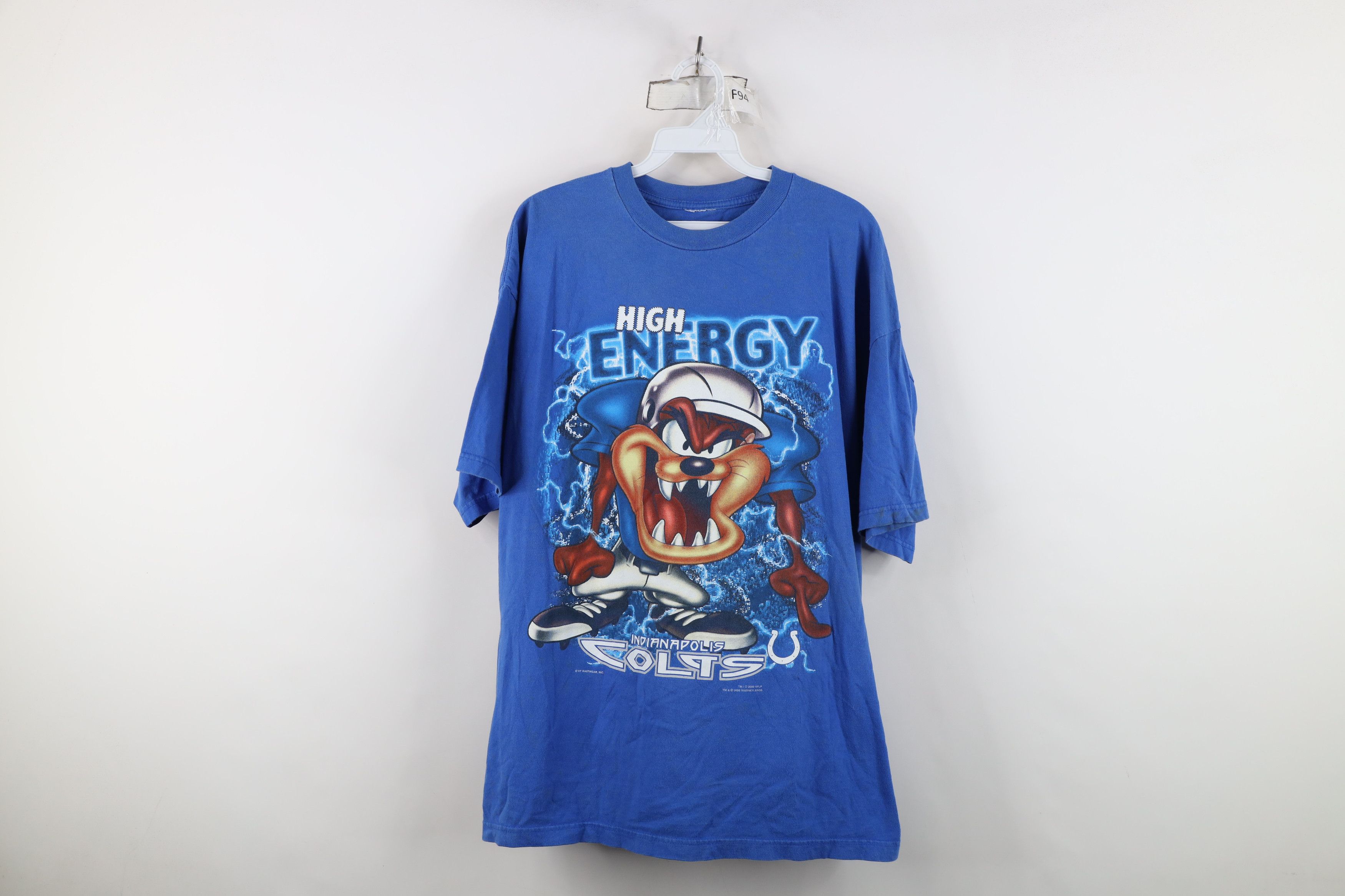 Vintage Y2K 2000 Indianapolis Colts Football T-Shirt Blue