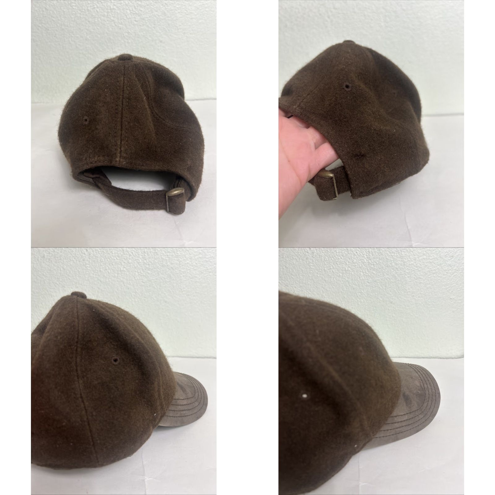 J Brand Wolverine Hat Baseball Cap Adjustable Wool Leather Brown Strapback Mens Adjustable Wool Leather Brown Baseball Cap Size ONE SIZE - 9 Thumbnail