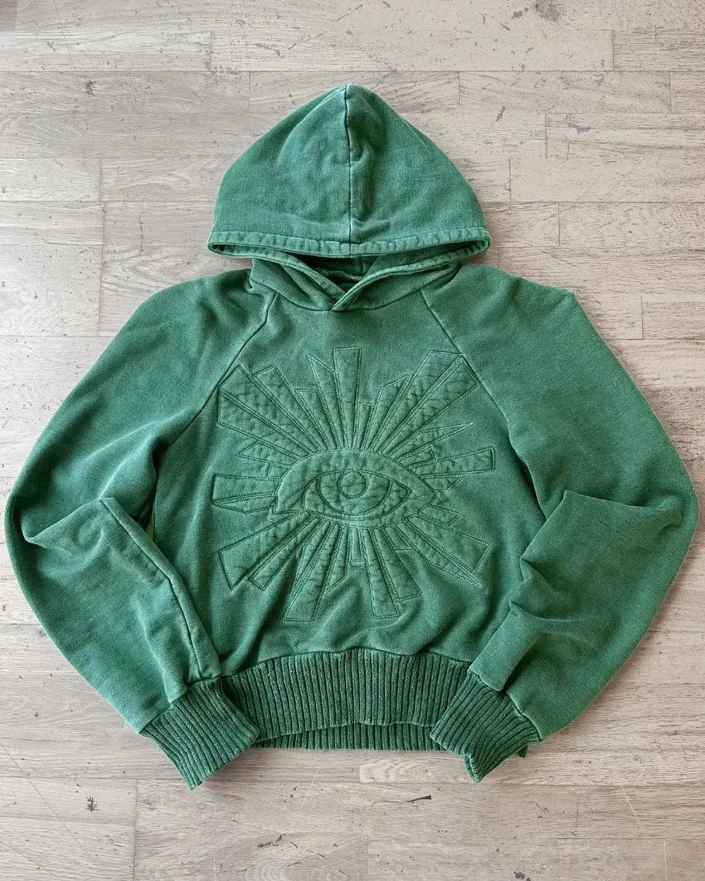 Japanese Brand 90's Fashion Embroidery Eye Hoodie Size US XXL / EU 58 / 5 - 1 Thumbnail