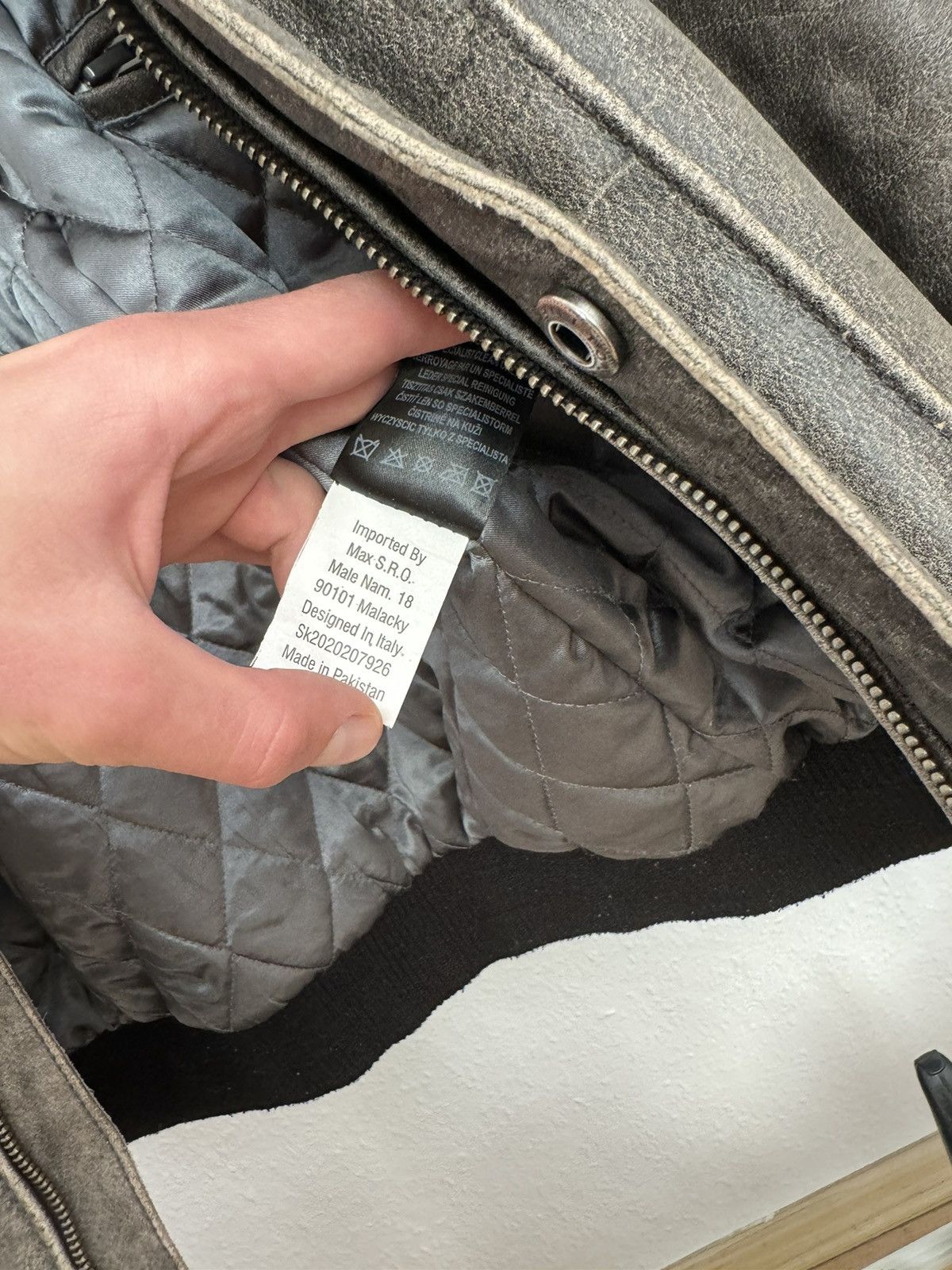 Genuine Leather × Vintage Leather Flight Jacket in Grey Size US M / EU 48-50 / 2 - 13 Thumbnail