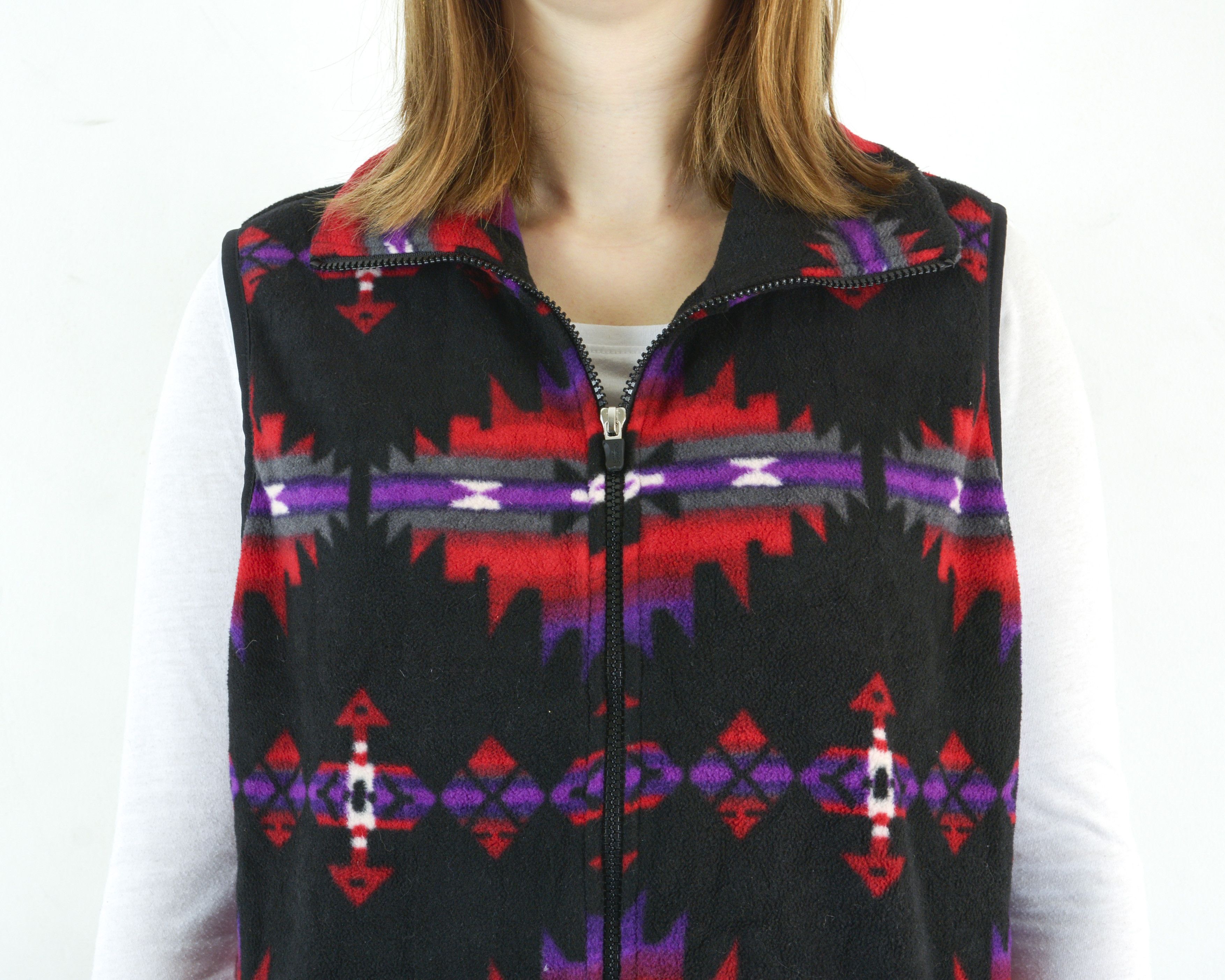 Chaps × Chaps Ralph Lauren × Vintage Vest Tank Gilet Waistcoat Multi Colour Aztec Authentic South Size XL / US 12-14 / IT 48-50 - 5 Thumbnail