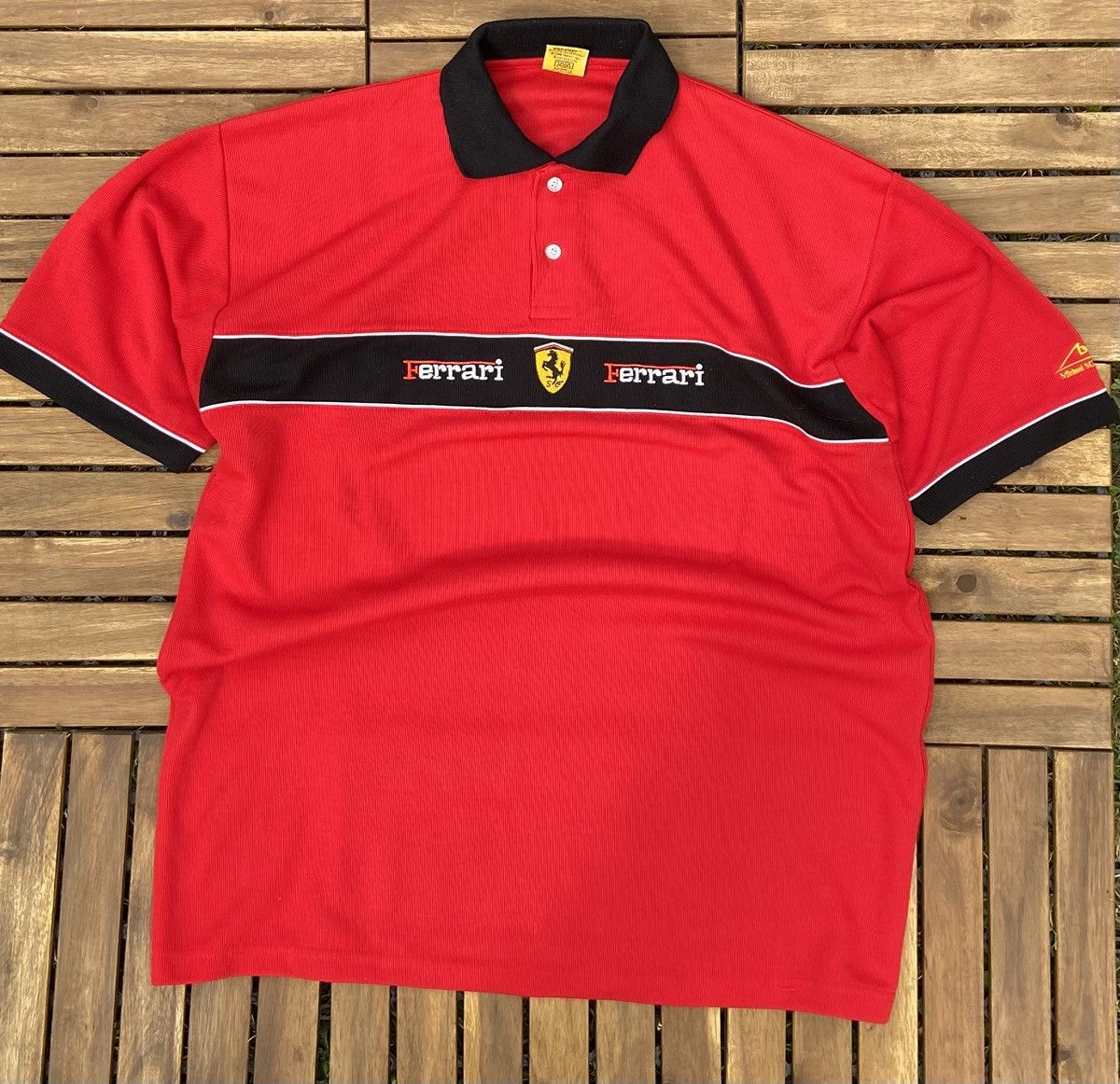 Ferrari 🟤 Vintage 90s Ferrari F1 Michael Schumacher 1996 Polo Shirt🟤 Size US L / EU 52-54 / 3 - 2 Thumbnail