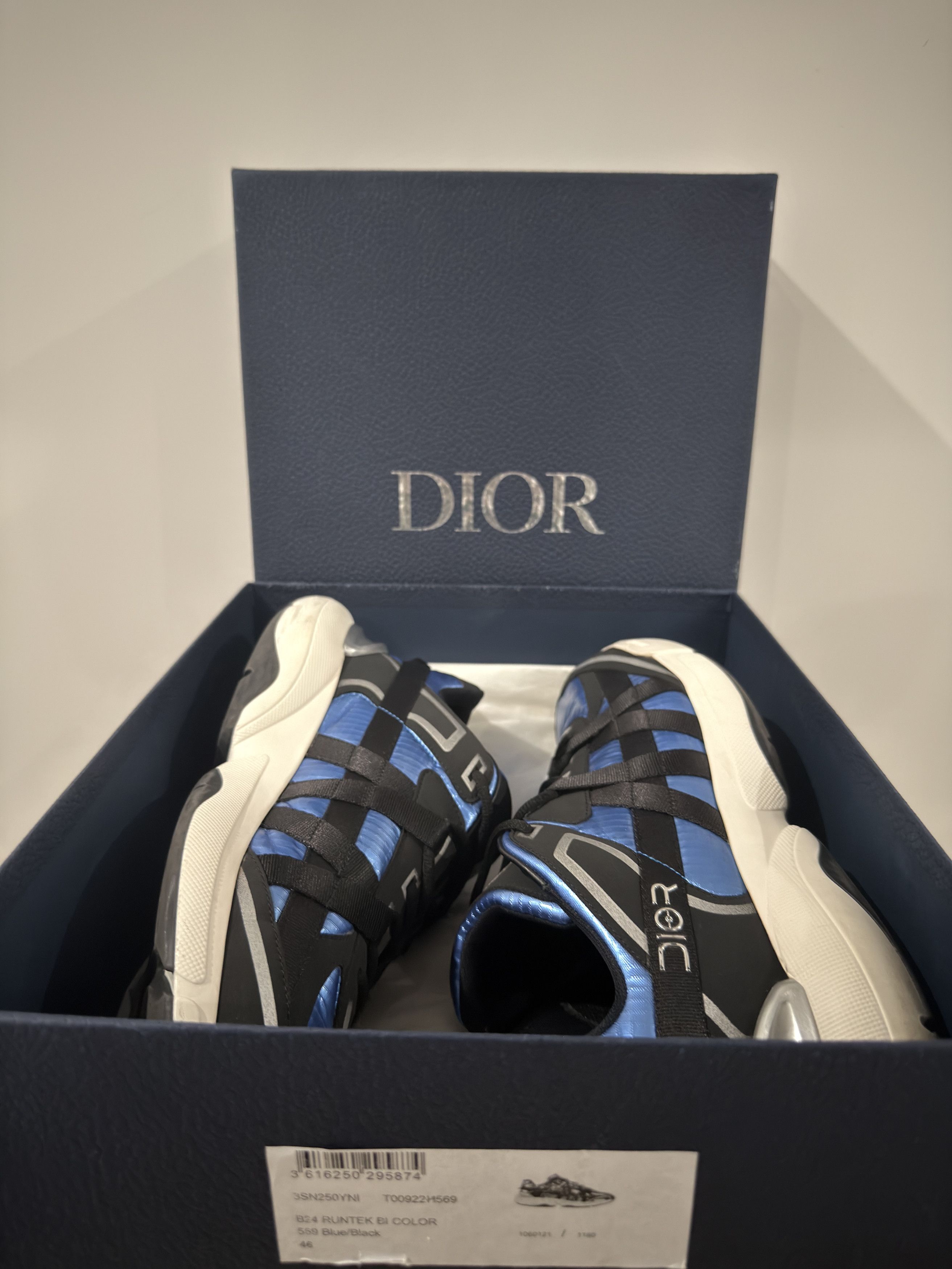 Club Sorayama × Dior Dior x Sorayama B24 Runtek Blue/Black Size US 13 / EU 46 - 3 Thumbnail
