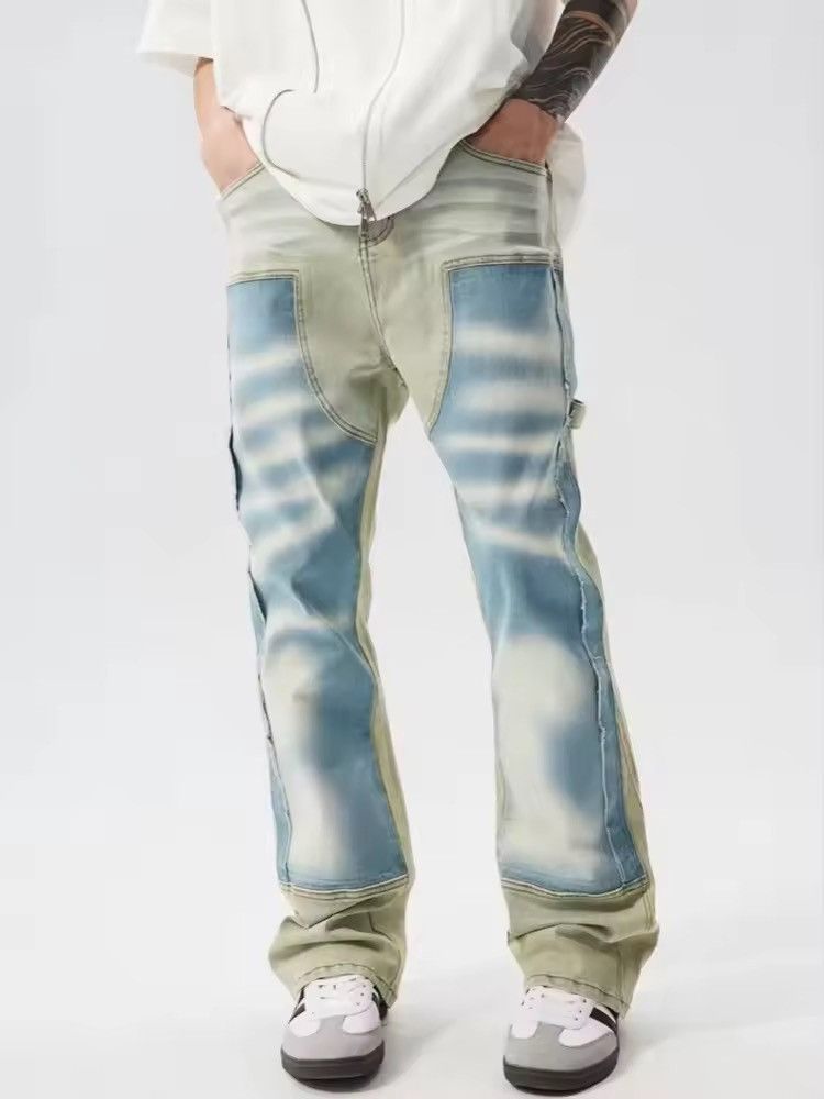 Jean TIE Dye Distressed Denim Pant Size US 31 - 4 Thumbnail