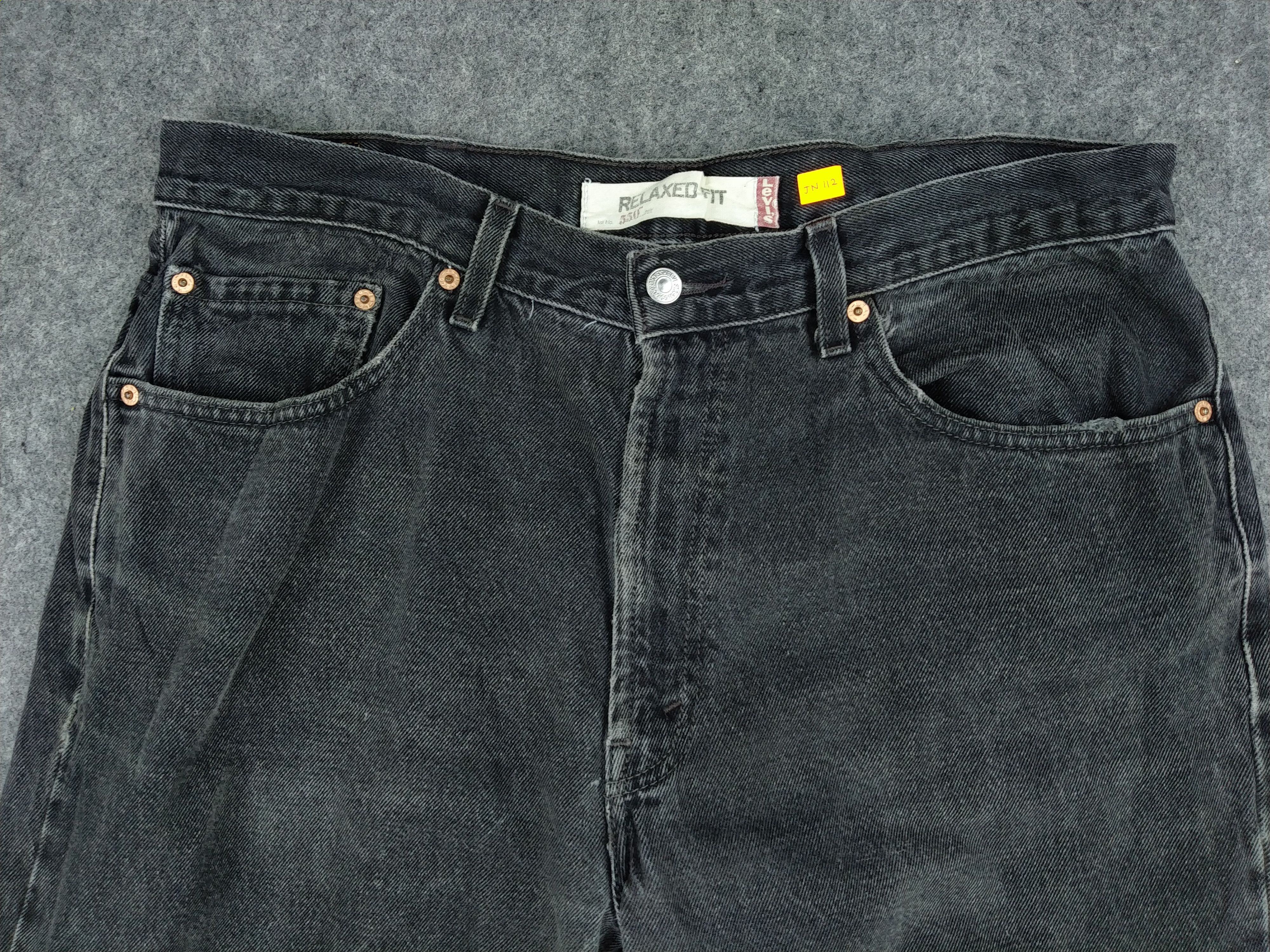 Japanese Brand Vintage Black Levi's 550 Relaxed Fit Denim 37x30.5 -JN112 Size US 37 - 4 Thumbnail