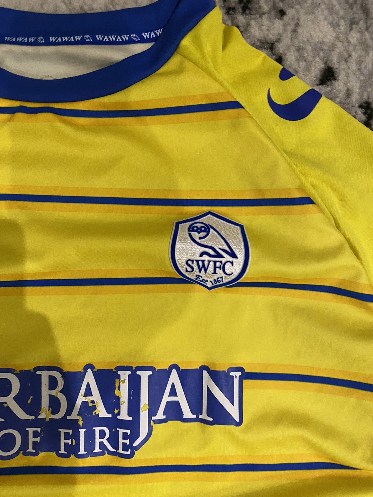 Vintage Sheffield Wednesday 2014-2015 Jersey First Kit Blockcore Size US L / EU 52-54 / 3 - 5 Thumbnail