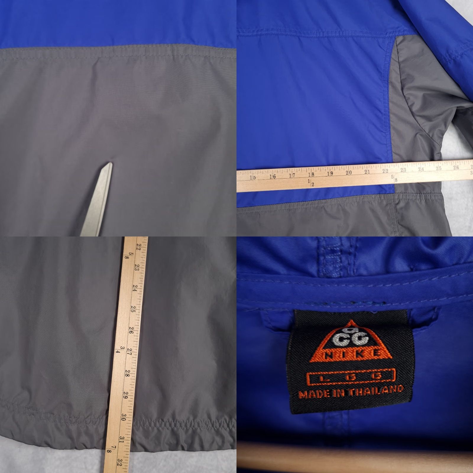 Nike VINTAGE Nike ACG Windbreaker Mens Large Purple Gray Hooded 1/2 Zip Anorak Packable Size US L / EU 52-54 / 3 - 10 Thumbnail