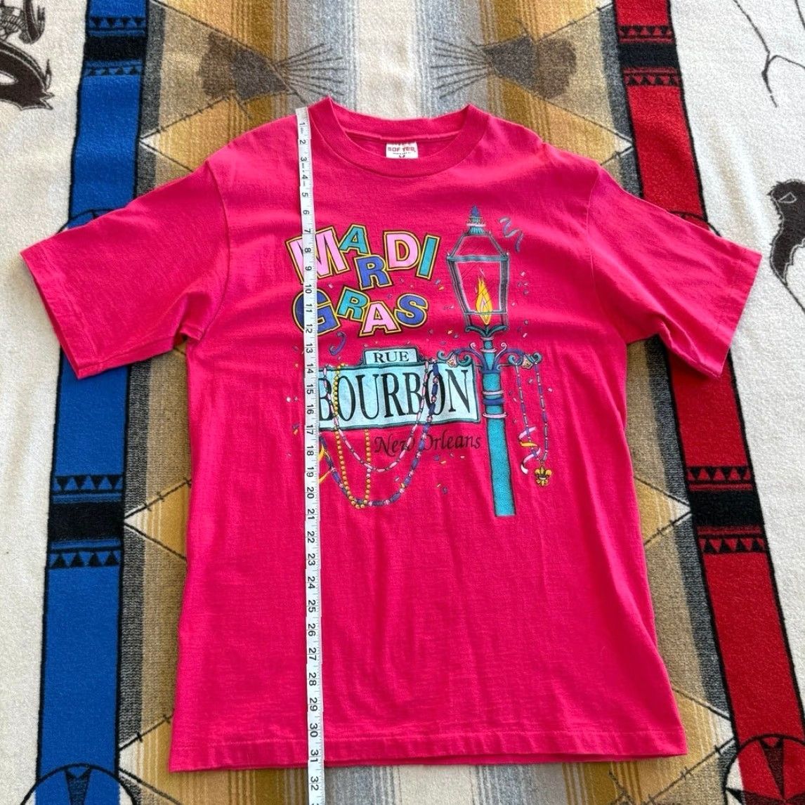 TEE JAYS VINTAGE 90s Mardi Gras Bourbon Street New Orleans Tee Jays T-Shirt L Pink Men Short Sleeve Size Large Party Beer 90s Womens Mens Girls Boys Size US L / EU 52-54 / 3 - 6 Thumbnail