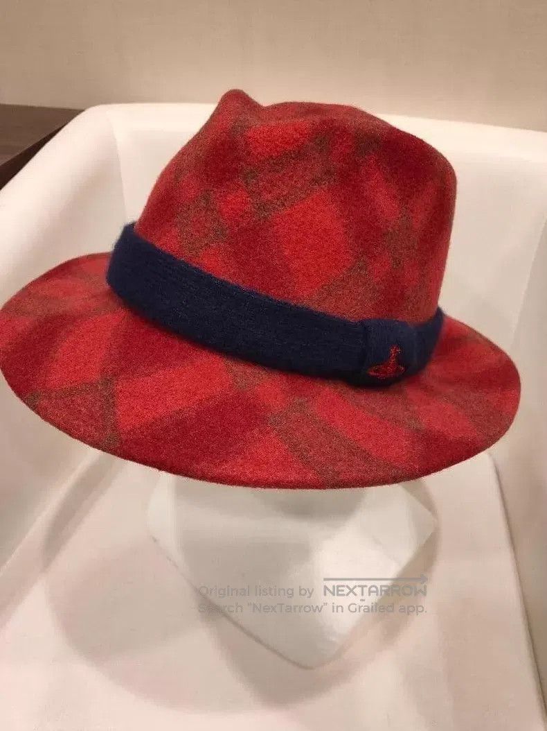 Vivienne Westwood Vivienne Westwood Red Plaid Wool Felt Bowler Hat Size ONE SIZE - 5 Thumbnail