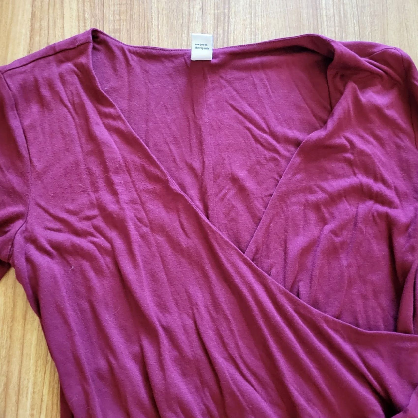 Old Navy Old Navy Dress Womens Size S Purple A Line Jersey V-Neck Casual Knee Length Size S / US 4 / IT 40 - 4 Thumbnail