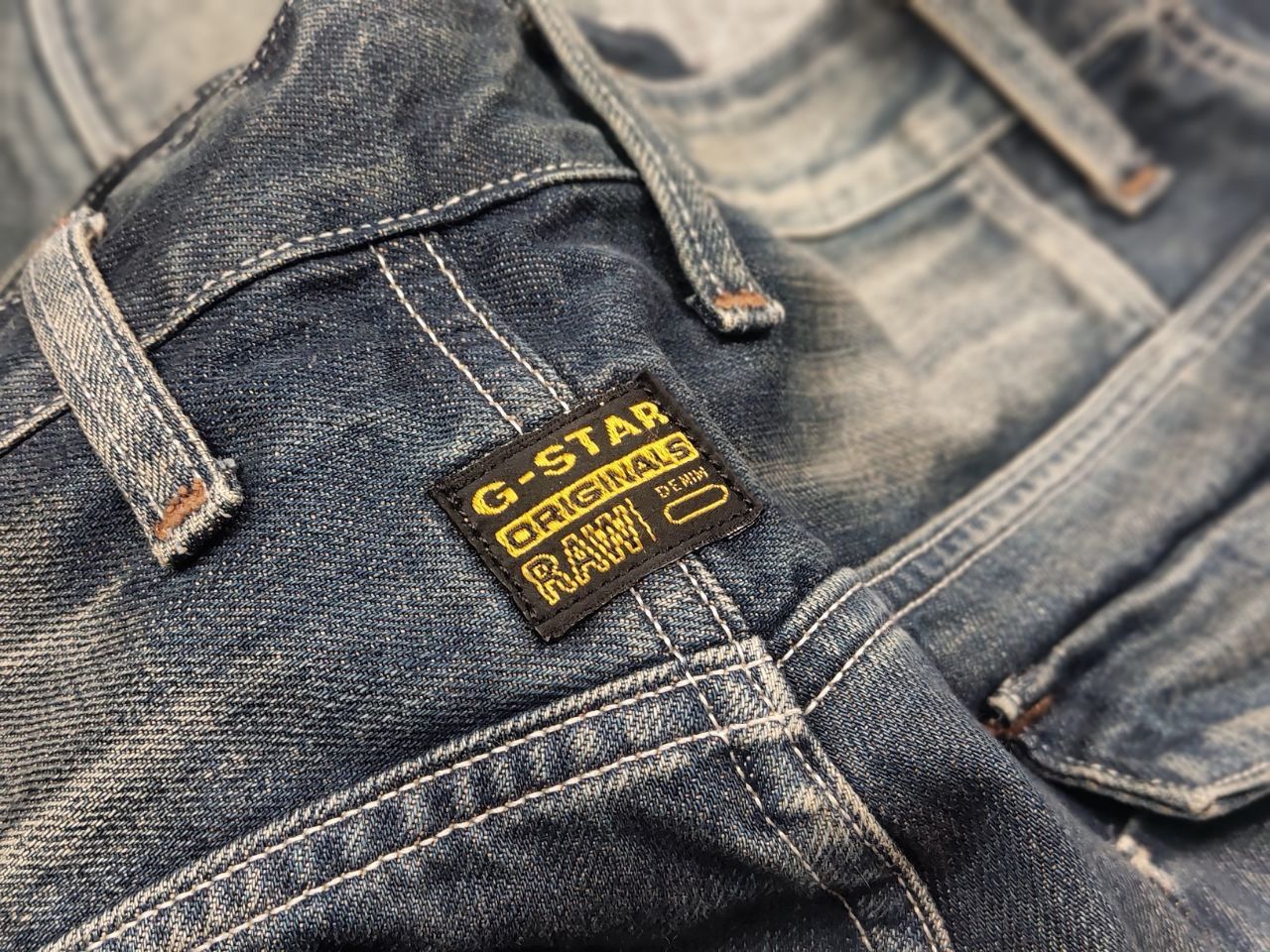 If Six Was Nine Vintage G Star Raw General 5620 3D Cargo Faded Denim jeans Size US 31 - 13 Thumbnail