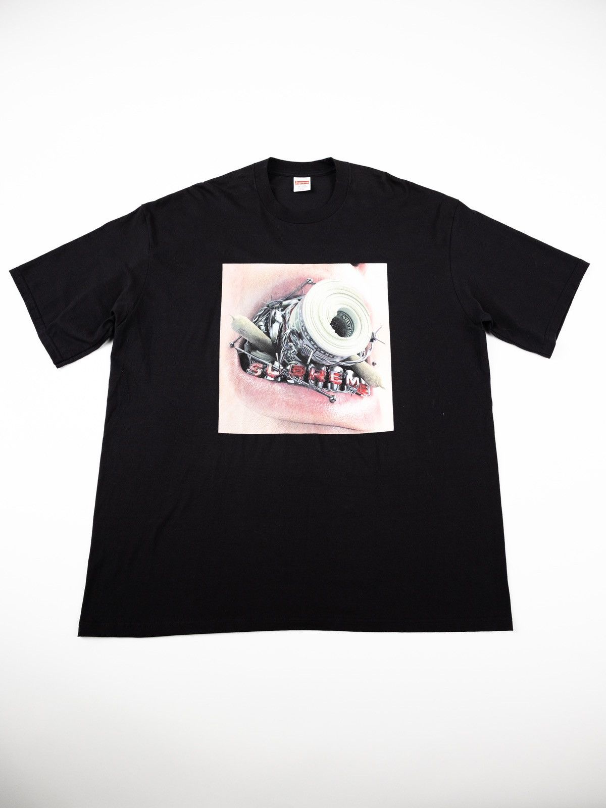 Image of Supreme Braces Tee Fw22 in Black, Men's (Size 2XL)