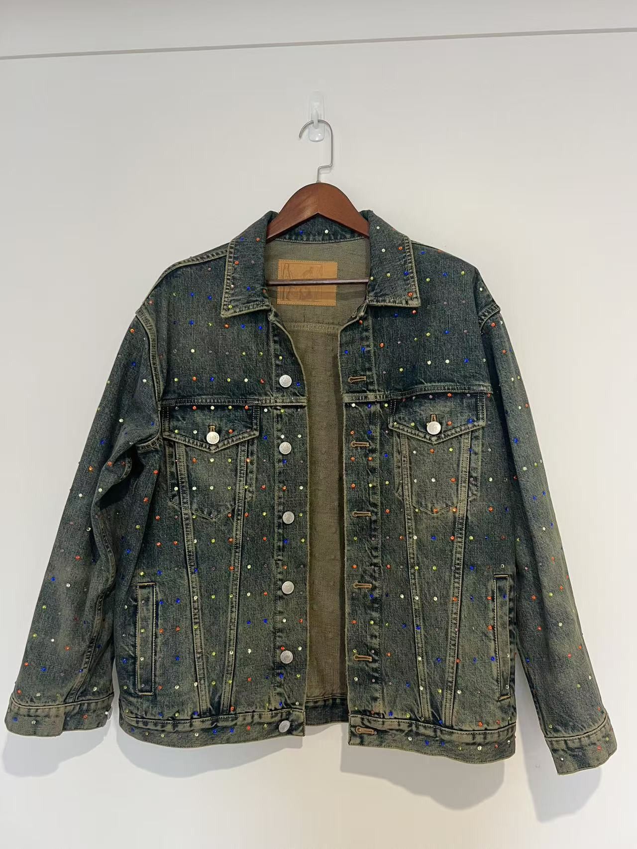 Martine Rose Martine Rose rhinestone-embellished denim jacket Size US S / EU 44-46 / 1 - 2 Thumbnail