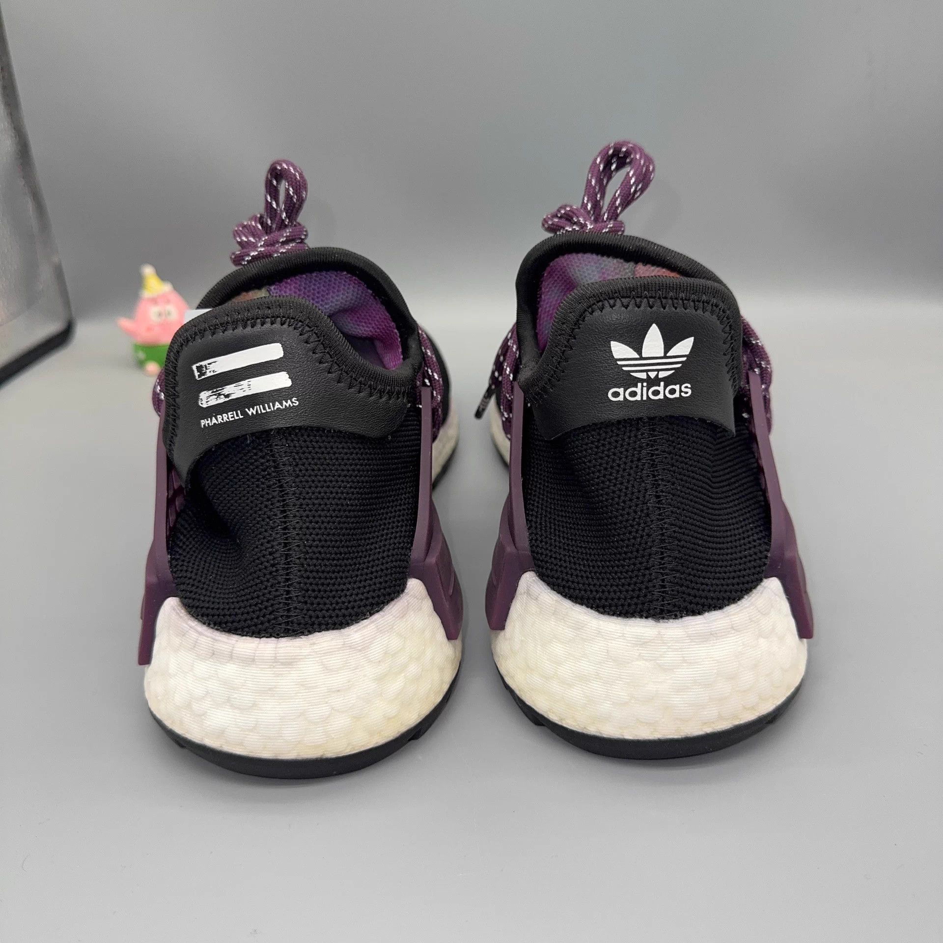 Pharrell Pharrell x adidas Hu Black Purple Fabric 40.5 Size US 7.5 / EU 40-41 - 3 Thumbnail