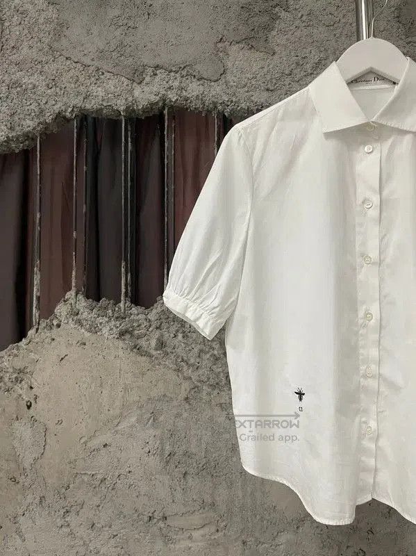 Dior Dior White Cotton Short Sleeve T. Size XXS / US 00 / IT 34 - 3 Thumbnail