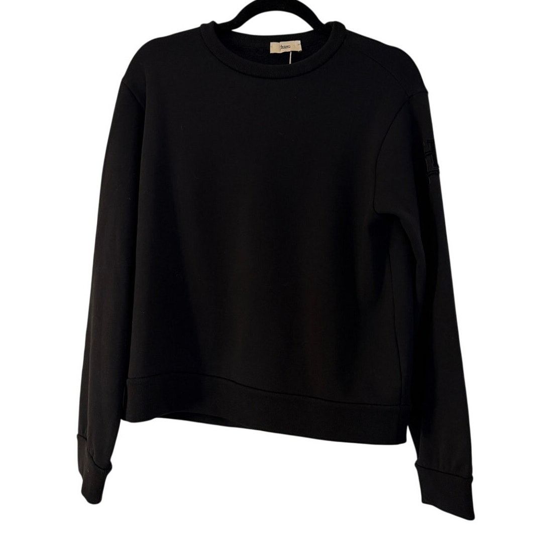 Herno Herno NWT Women's Black Cotton Sweatshirt Size M / US 6-8 / IT 42-44 - 1 Thumbnail
